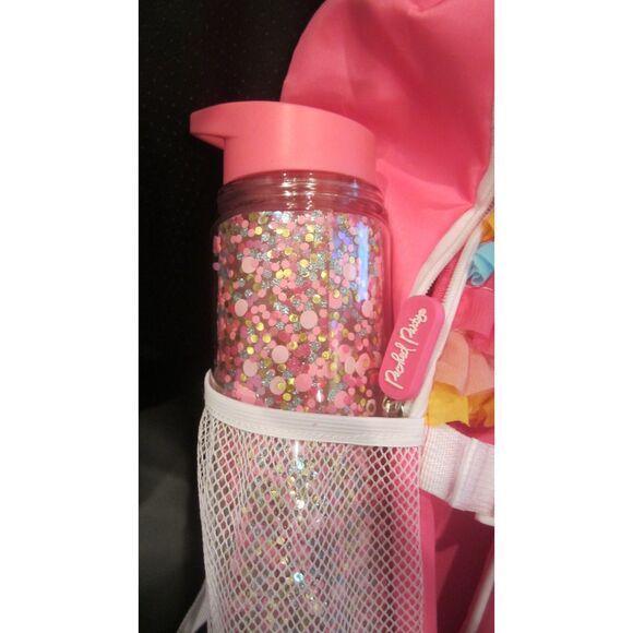 NEW IN PACKAGING PINK RUFFLE & BOWS 4 PIECE BACKPACK, WATER BOTTLE, LUNCH BOX - Picture 4 of 8